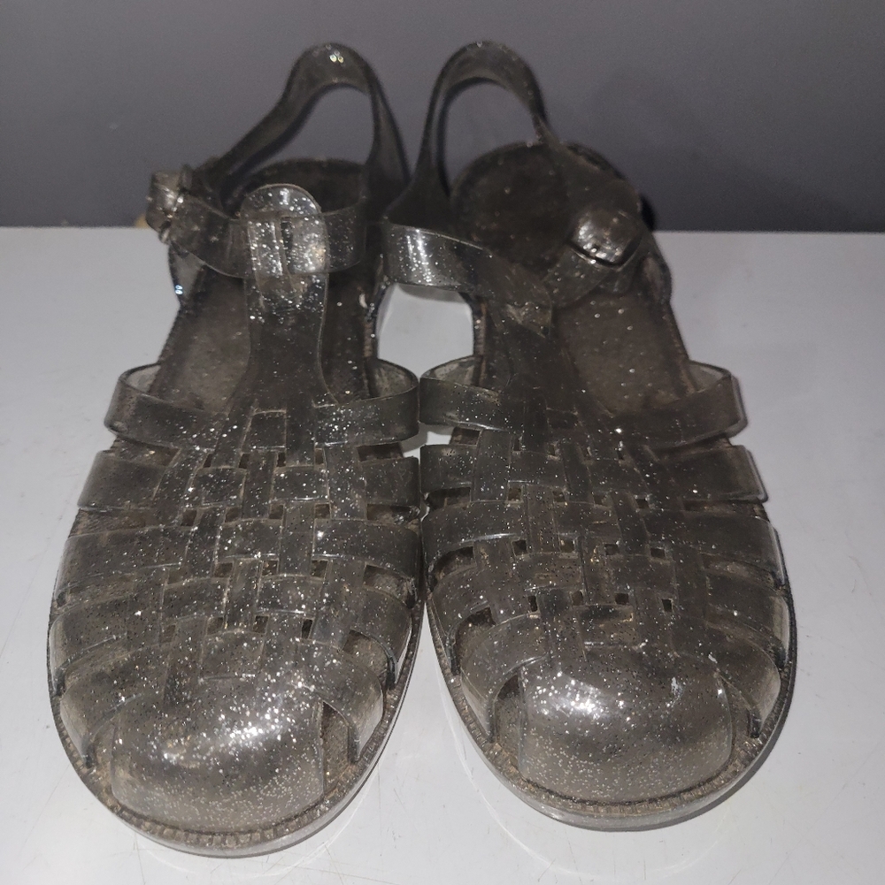 Womens  Glitter Jelly Sandals